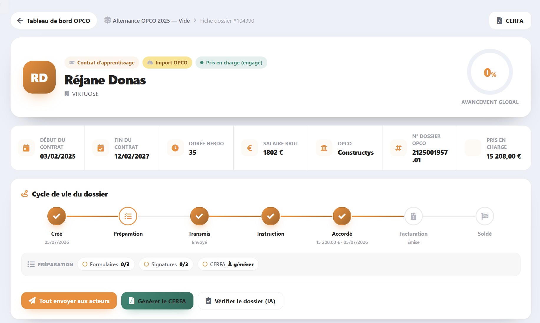 Dossier d'alternance