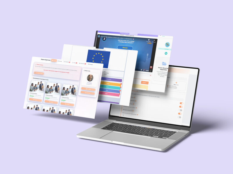 Widgets variés (vidéo, audio, PDF, quiz, SCORM)
