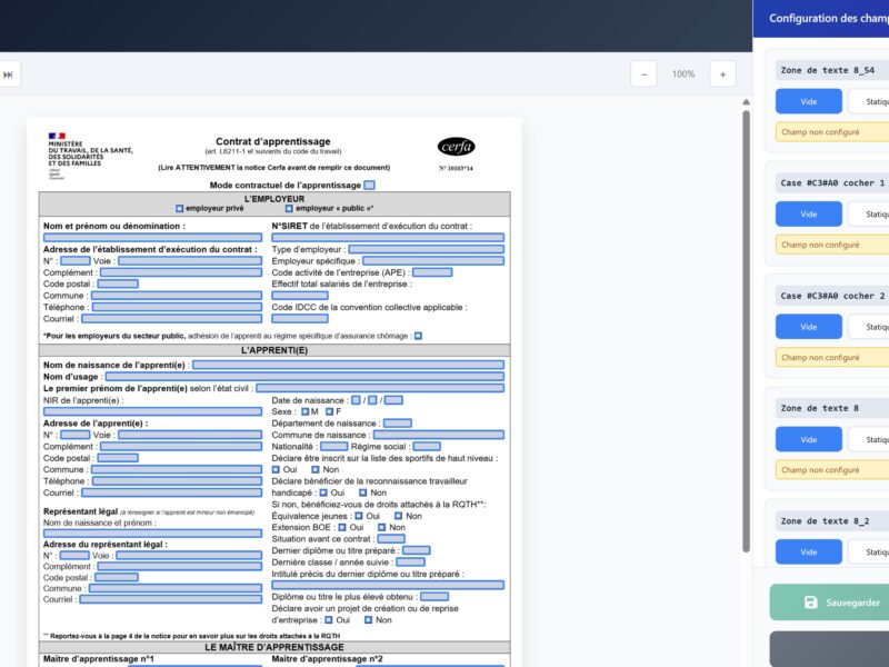 Compatible avec les PDF Remplissables (Cerfa)