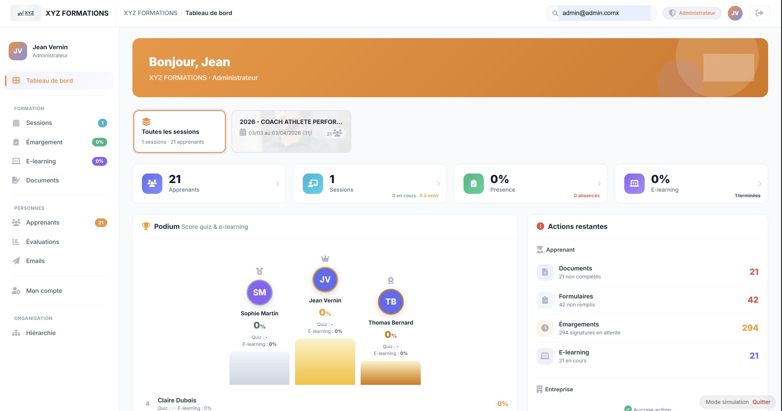 Espace Entreprise - Vue 1