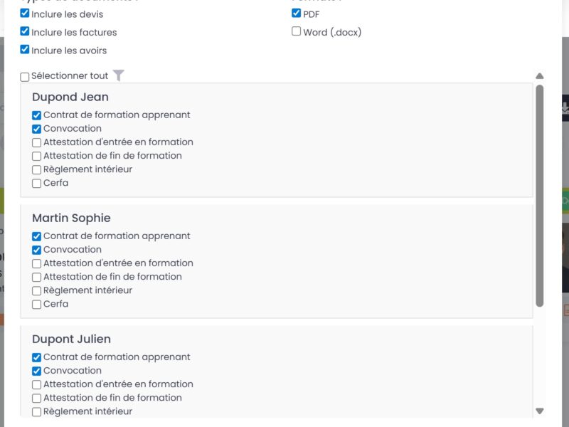 Téléchargement en Lot des documents (Zip)