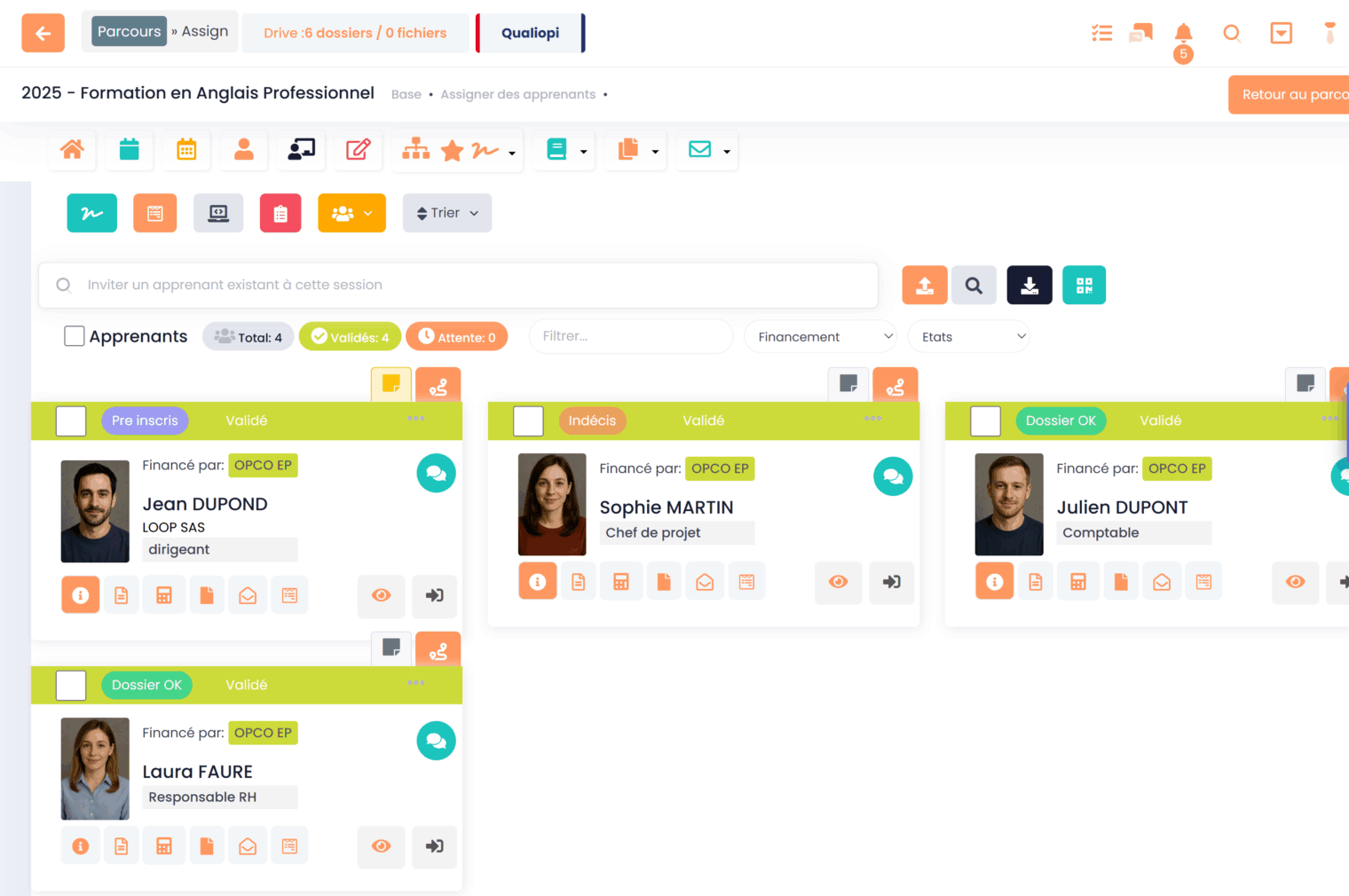 Espace Administrateur - Vue 1