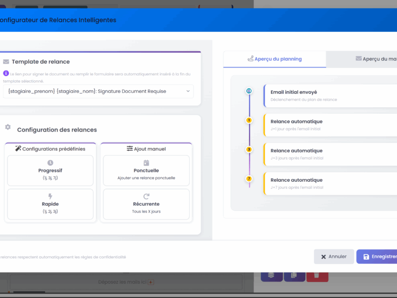 Déclencheurs automatiques