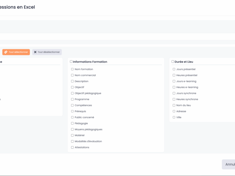 Import/export massif