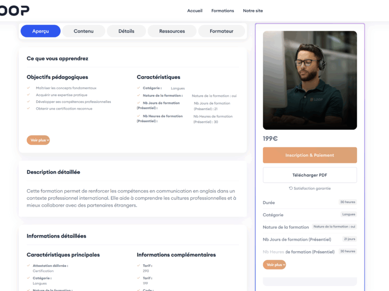 Catalogues publics personnalisables (illimités)