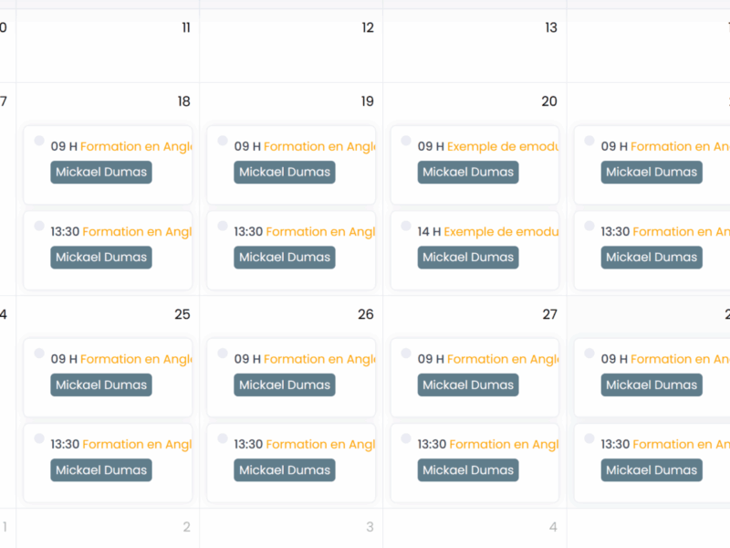 Affectation des formateurs aux sessions
