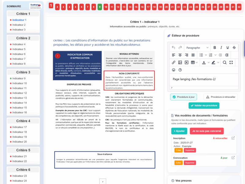 Module Qualiopi dédié