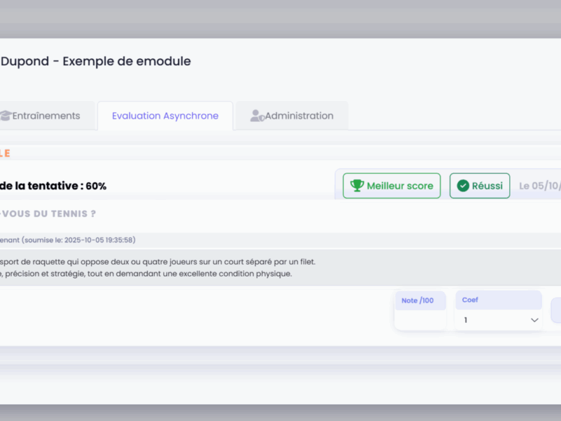 Correction automatique et Notation manuelle