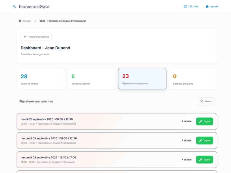 Relance automatique des absences