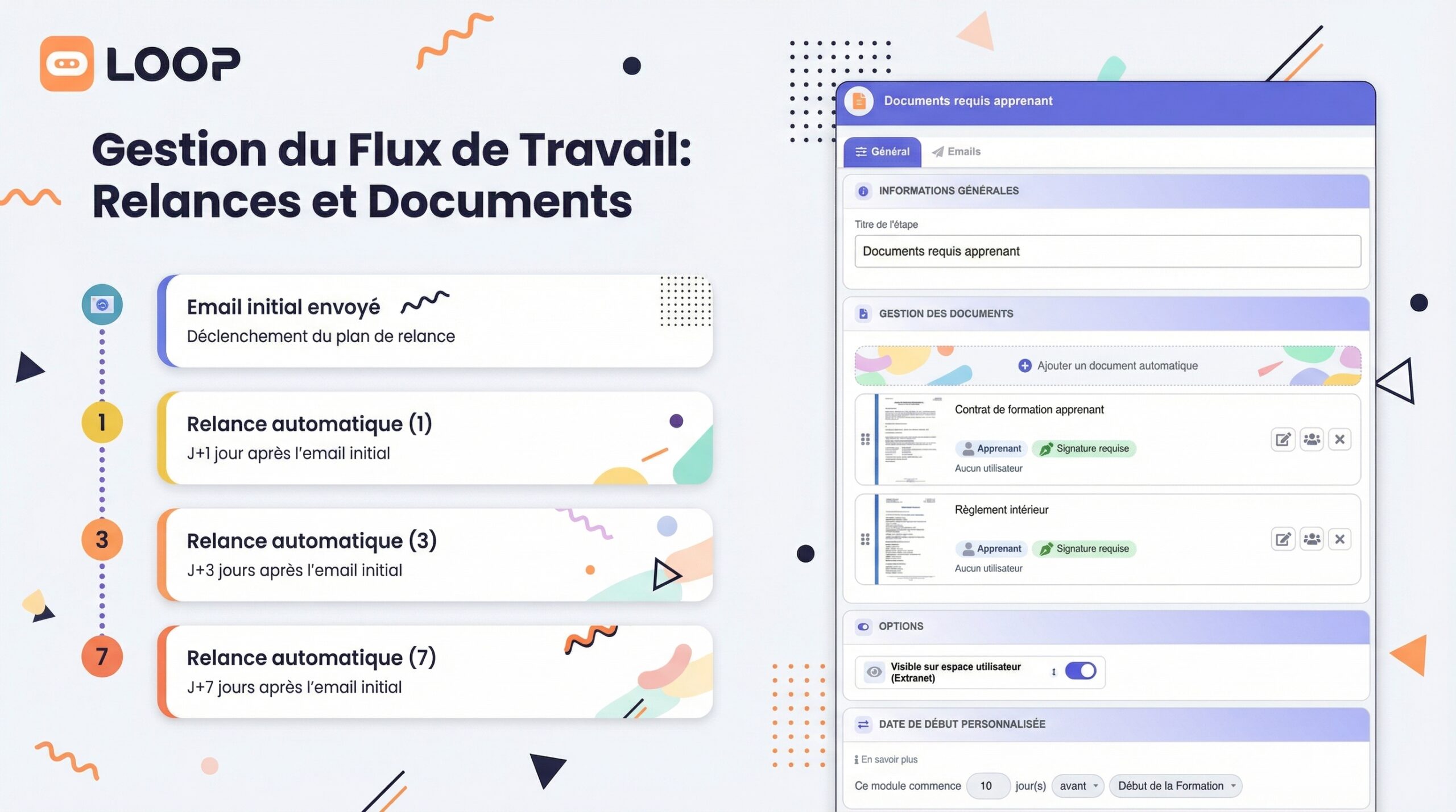Envoi des documents administratifs